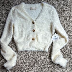 NWT Fuzzy Cardigan Sweater - Size XS